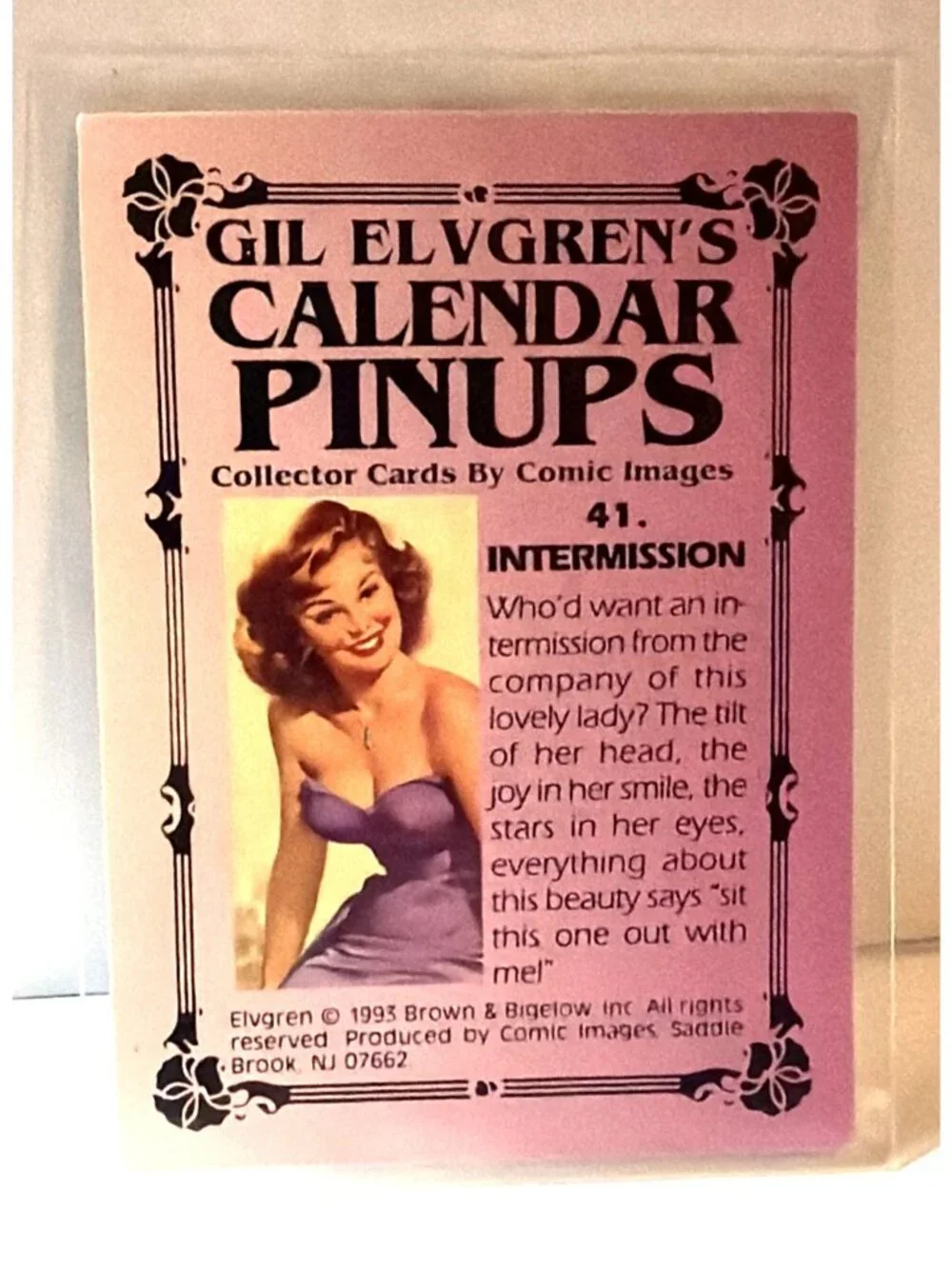 1993 Gil Elvgren Calendar Pinup Art Trading Card Single #41 Intermission Craft